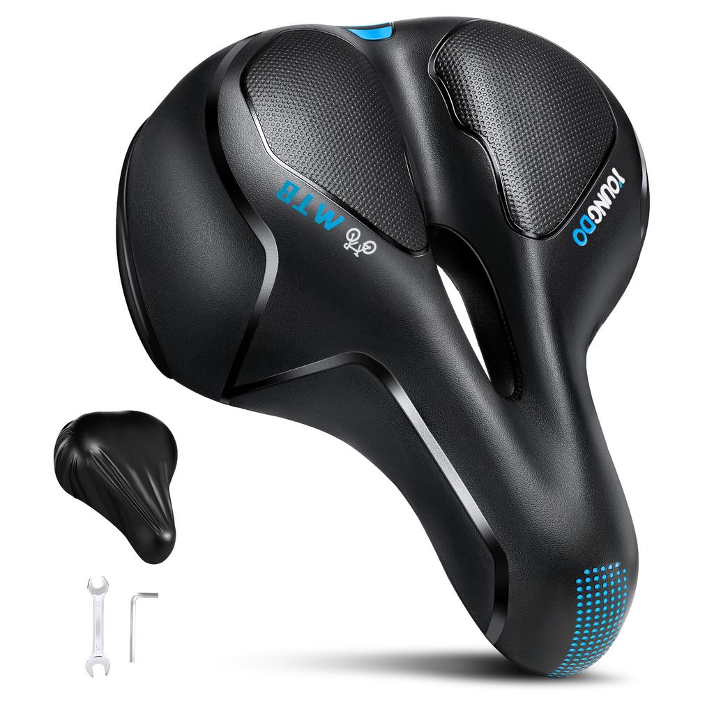 YOUNGDO New PU Leather Bike Cushion Bicycle Parts for MTB Gel Comfort Mountain Bicycle Saddle Foam Road Bike Painless Seat Cover