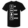 Eat Sleep Squat Slav Eastern Europe Meme Men Tops Tees  Summer Fashion New Printed Short Sleeve Men Cool Tee Shirts Harajuku
