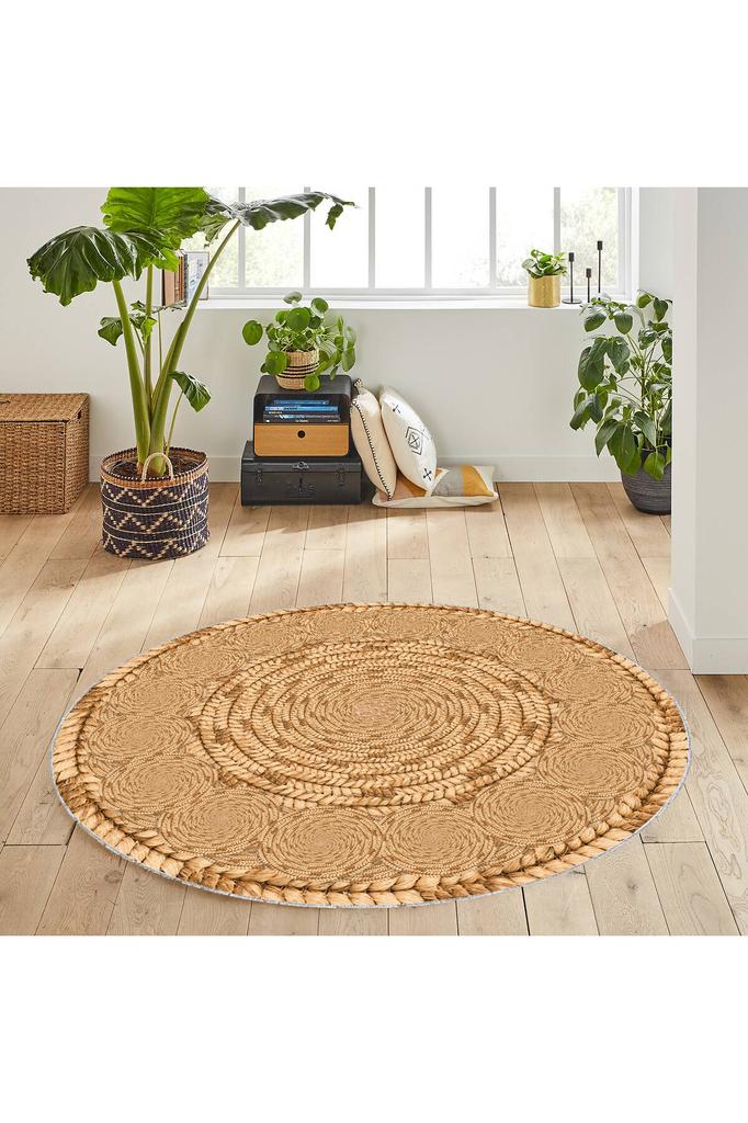 Rovigo Home Washable Round Printed Carpet RHM7061-SD327
