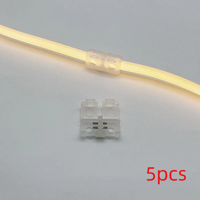 2/5Pcs 2Pin Cob Led Strip Connector Extension Wire Led Connectors For 220V Cob Tape Lights