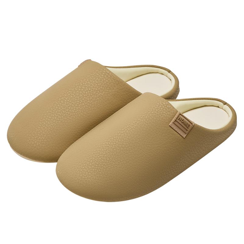 Women Home Slippers PU Warm Slides Comfortable Non-slip Slippers Indoor Outdoor Men Casual Slippers