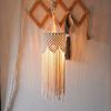 Chandelier Shade, Handmade Pendant Lighting Cover Lamp Shade, 25x55cm Cotton Hand Woven Pendant