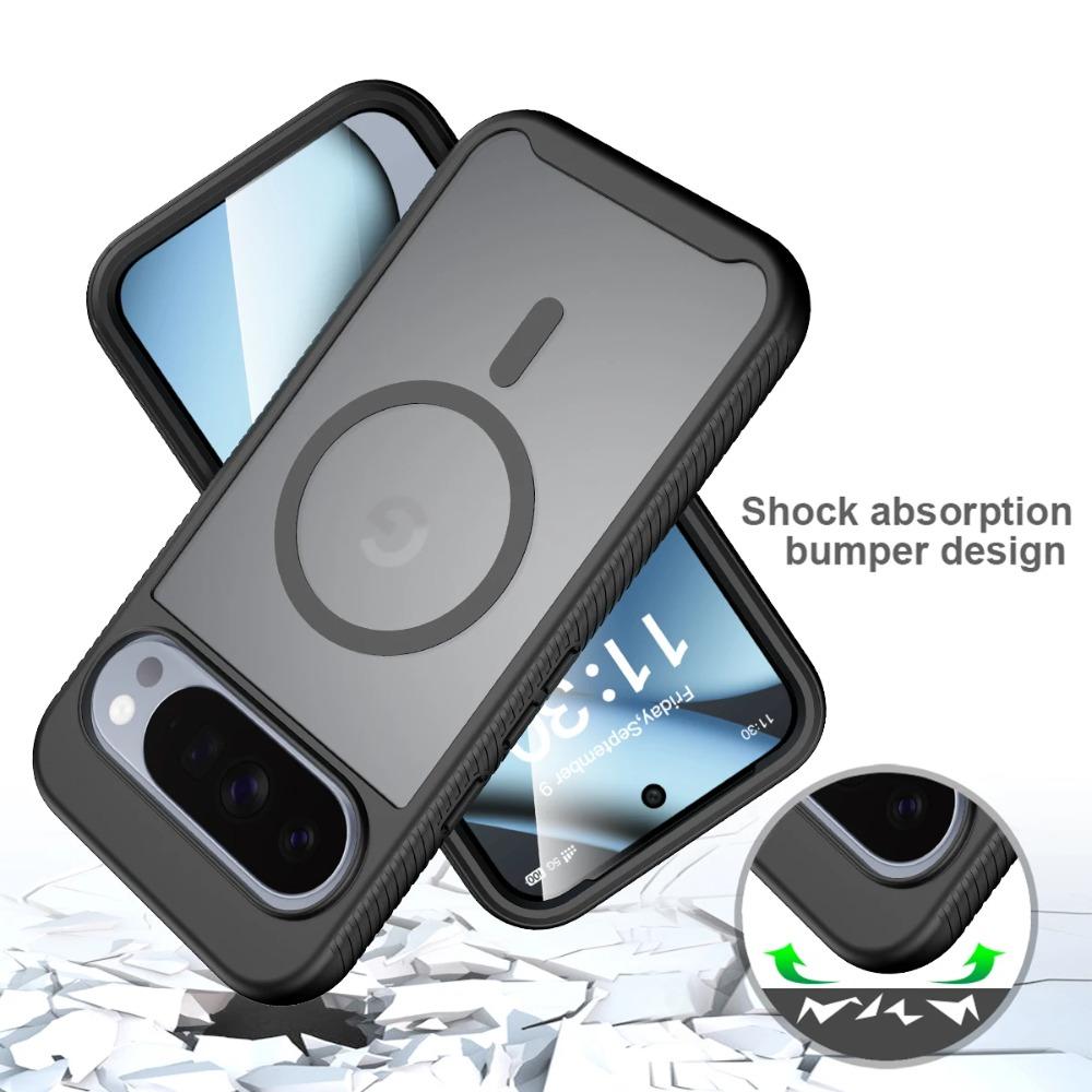 Heavy Duty Transparent Magnetic Case For Google Pixel 10 9 Pro XL 10A 9A For Magsafe Double Layer Shockproof Screen Protect Case