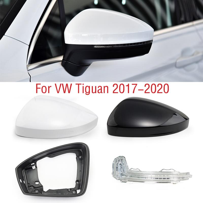 For VW Tiguan 2017 2018 Car Wing Door Side Mirror Cover Lid Cap Rearview Mirror Frame Glass Lens Turn Signal Light