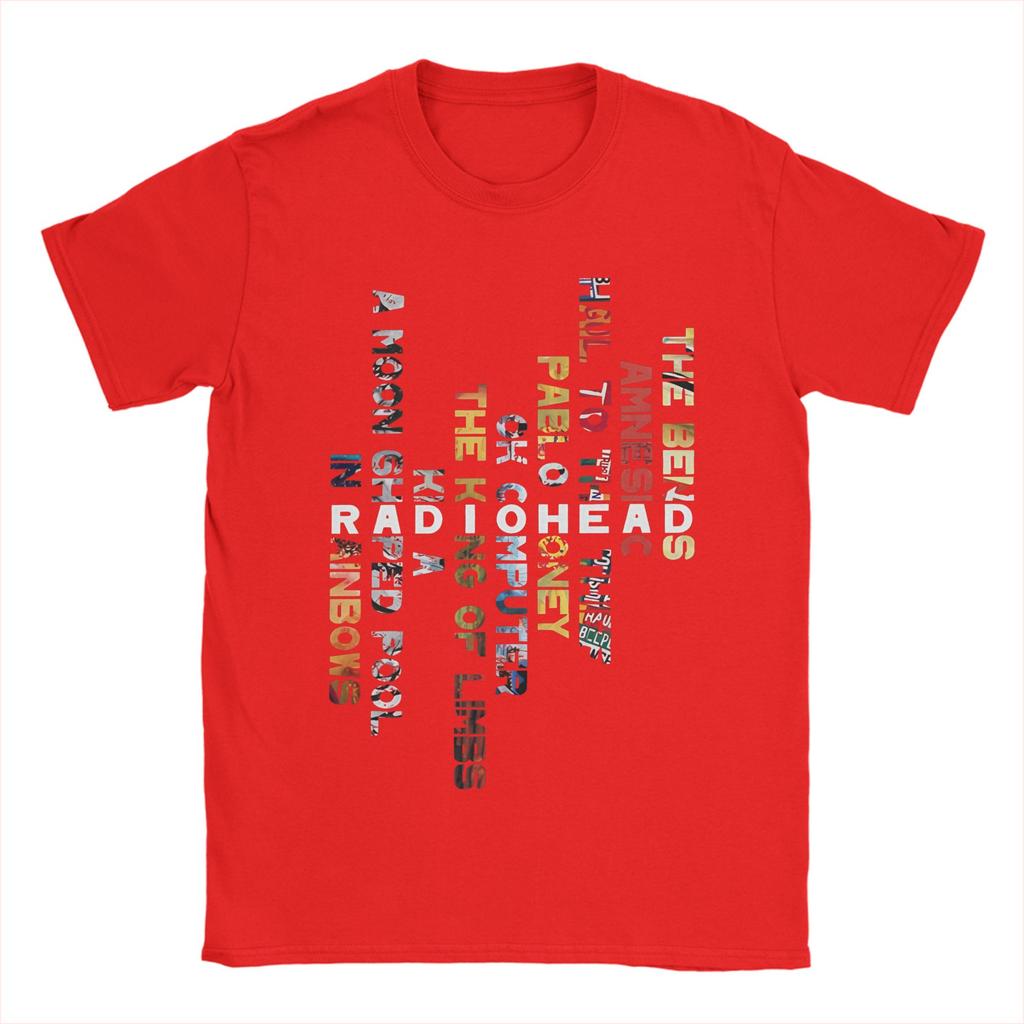 Radiohead In Rainbows T-Shirts für Herren Reiner Baumwoll-Vintage-T-Shirts Rundhals-T-Shirts Kurzarm Kleidung Sommer