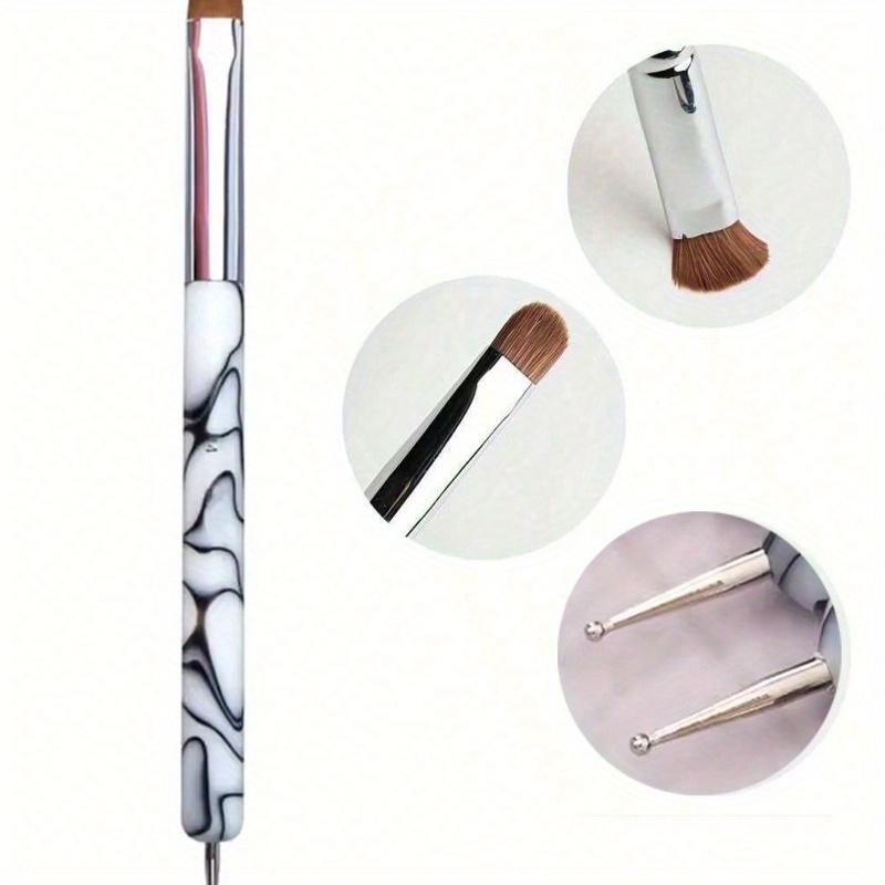 

1Pc French Nail Art Brush Acrylic Nails Extension Builder Pen UV Gel Drawing Painting Manicure Tool Size 14 белый