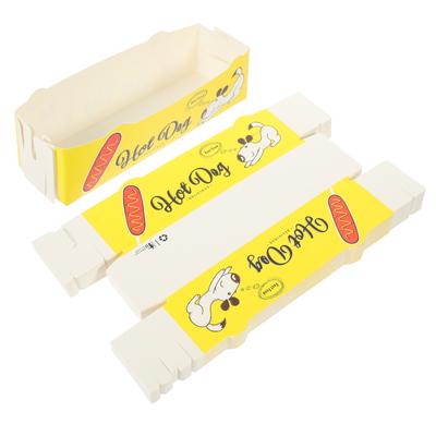 50 Pcs Hamburger Container Paper Food Serving Tray Open Packing Hot Dog Snack Cost-effective Box Preparation