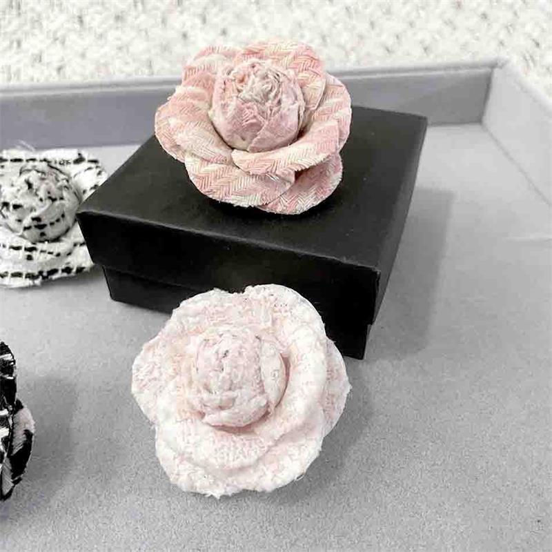 Camellia Houndstooth Brooch All-Season Fabric Mourning Funeral Corsage Pin High-End Elegant Clothes Bag Scarf Accessories Brooch