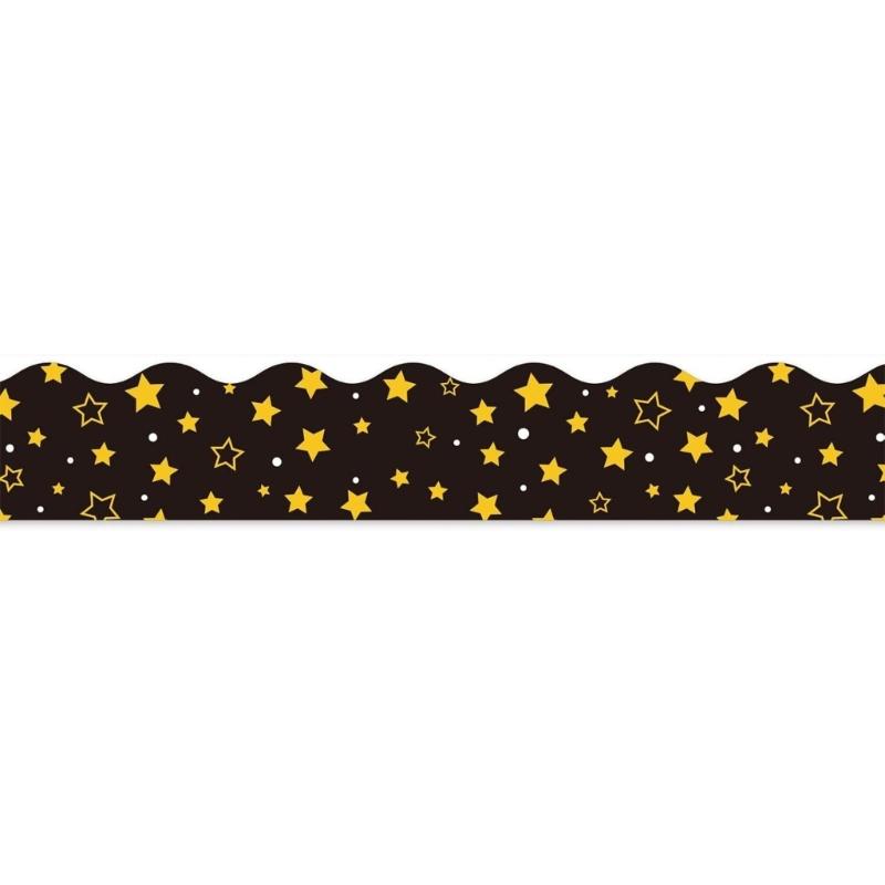 59ft Graduation Border Sticker 75mm Wide Border Trim Sticker for School Party Classroom Chalkboard Whiteboard Decoration