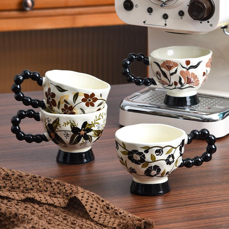 Retro Kaffeetasse Mittelalterliche Tasse Hochwertige und Luxuriöse Hochwertig Aussehende Tasse Keramik Britische Nachmittagstee-Tasse