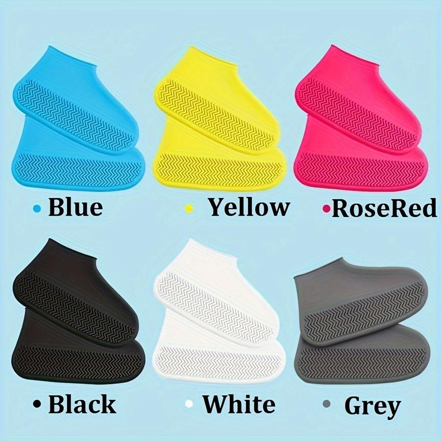2pcs Waterproof Non-slip Silicone Shoe High Elastic Wear-resistant Unisex Rain Boots for Outdoor Rainy Day Reusable Shoe Cover