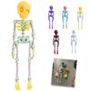 Skull Fridge Magnets with Movable Joints Halloween Poseable Skeleton Fridge Magnet Quirky Gothic Refrigerator Stickers for Kitchen Office