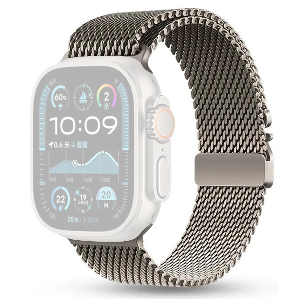 

Watch Strap for Apple Watch Series 10 Ultra 9 8 7 SE 6 5 4 3 2 1 46mm 49mm 45mm 44mm 42mm Titanium Milanese Band with Insert Buckle Titanium
