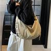 Simple Nylon Drawstring Tote Bag Women's Shoulder Bag