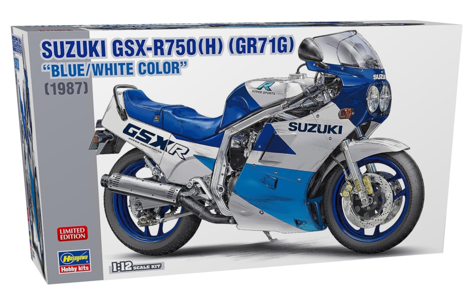 Hasegawa Suzuki Plastic Model Kit 21746 1/12 GSX-R750(H)(GR71G) Blue/White