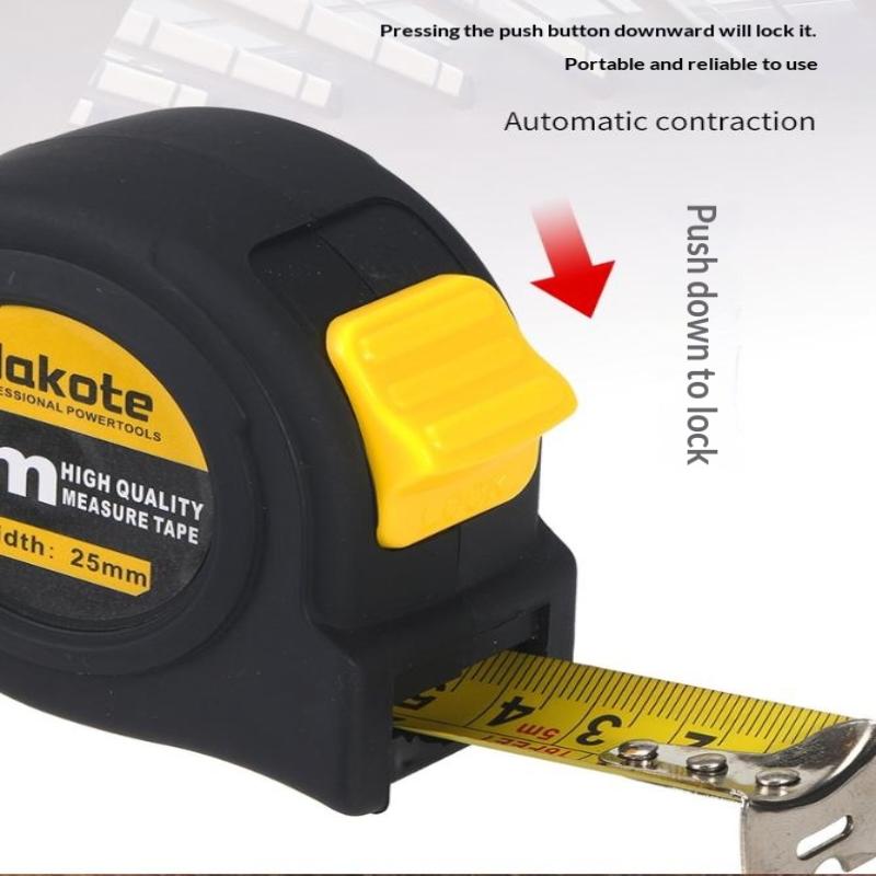 Precise Clear Steel Tape Measure Retractable 3M/5M/7.5M/10M Thickened Rubberized Woodworking Wear-Resistant Tool Tape Ruler