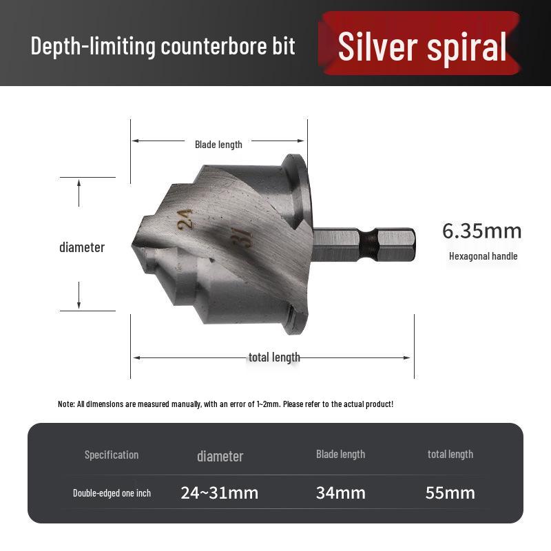 Three-Flute Hex Shank Reaming Bit for Water Pipe Repair with Phosphating Black Coating