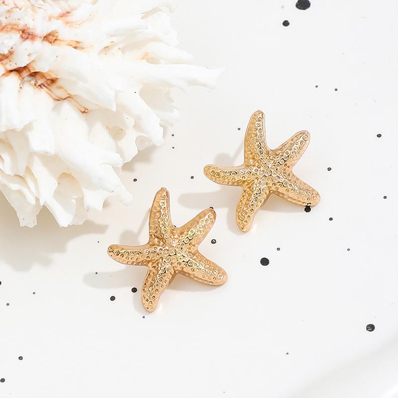 Vintage náušnice s hvězdicemi Minimalistické visací náušnice Plážové prázdninové puzetové náušnice pro ženy