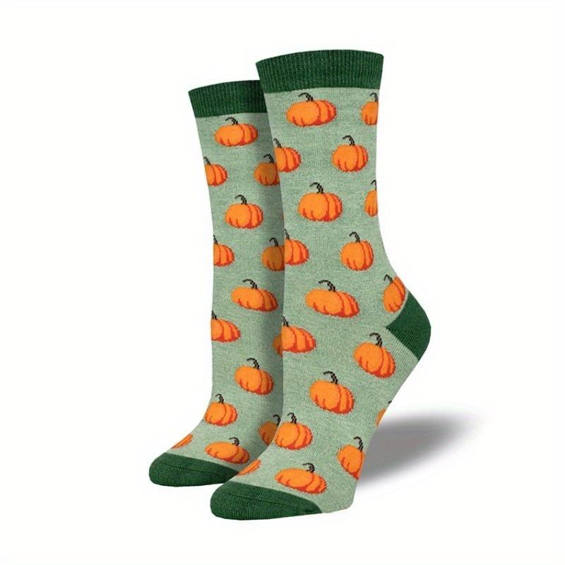 1 Pair New Halloween Creative Funny Pumpkin Jacquard Socks for Men and Women Lovers Socks.