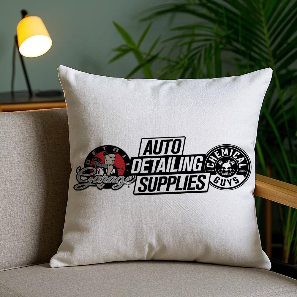 Chemical Guys Detail Garage Cushion Cover Plush Fabric Soft Double-Sided Printed Invisible Zipper Sofa Pillow Case Home Decor