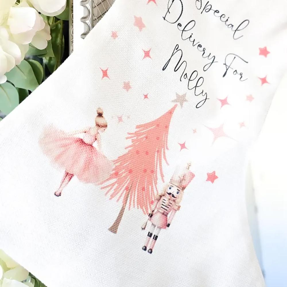 Personalised Santa Sack Bag Christmas Special Delivery Stocking First Christmas Stocking Nutcracker and Fairy Stocking Kids Gift