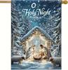Christmas Holy Night Jesus Garden Ag  Double Sided Outside, Christmas Nativity Winter Holiday Seasonal Yard Outd