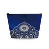 Women Blue and White Porcelain Print Cosmetic Bag Toiletries Organize Travel Storage Case 6750
