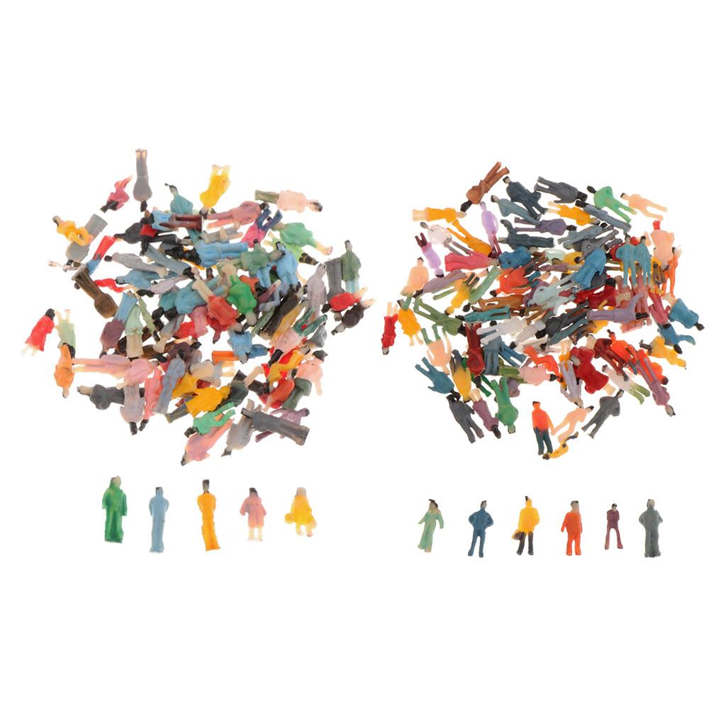 200Pcs Mixed Tiny People Figure Train LAYOUT Standard 1:200 Scale