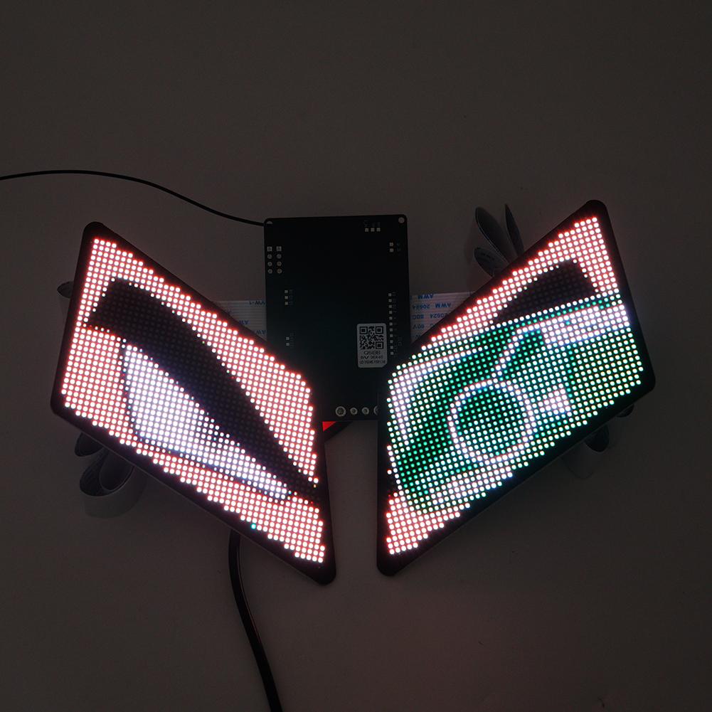 Most Popular Car Led Headlight controlled by phone Screen LED Devil Panel Eye Eye app Angel 5V RGB R7F2