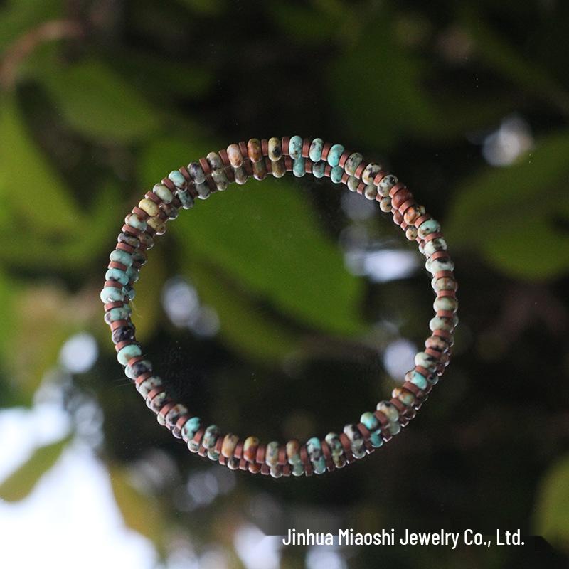 Retro Bohemian Ethnisch Achat Perlenarmband