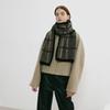 Korean Designer's New Niche Ins Retro Style Thickened and Versatile Unisex Winter Plaid Knitted Scarf