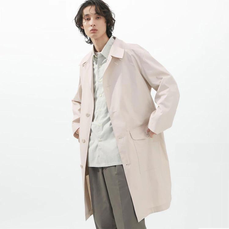 Uniqlo U Series Solid Color Single-Breasted Mid-Length Trench Coat Men Coats Lead-Gray 457988-06