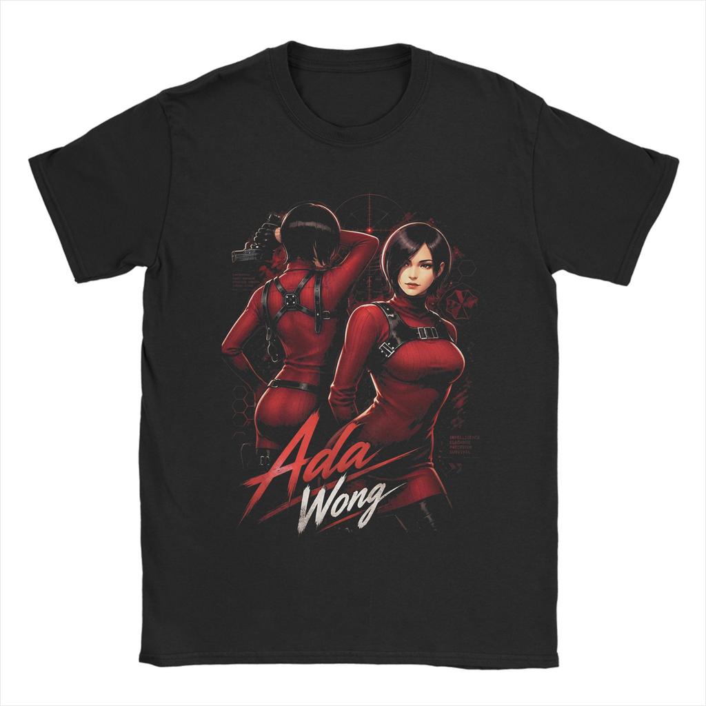 Novelty Ada Wong TShirt Unisex Crewneck Short Sleeve Clothing Cotton Summer Top Tee