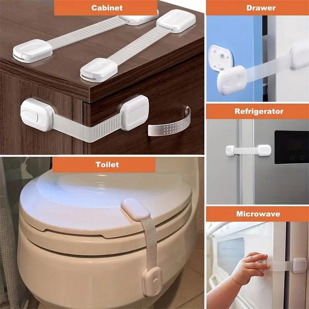 Multi-Function Child Safety Lock Anti-Pinch Drawer Lock Protective Refrigerator Cabinet Door Lock for Home Security