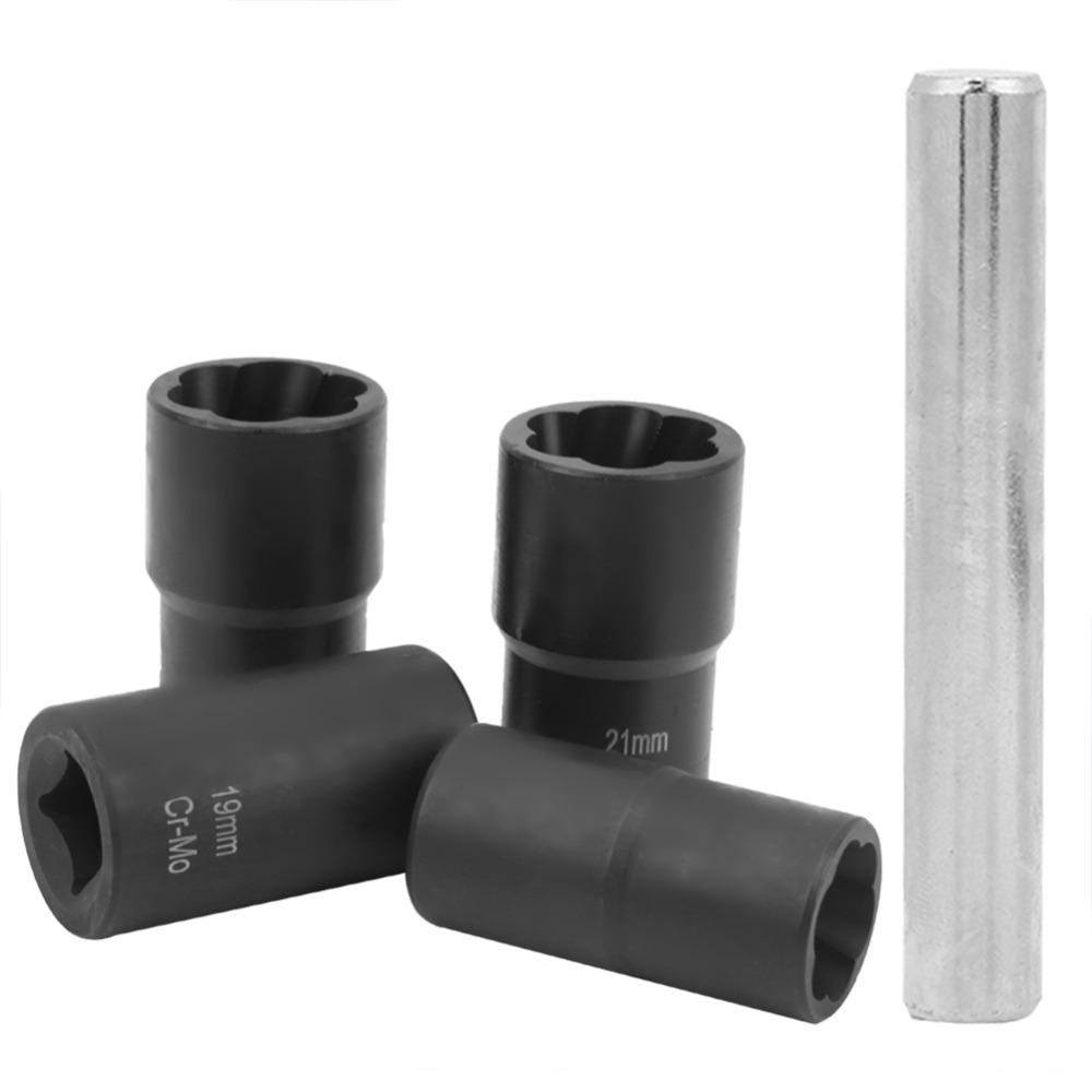 5pcs Metal Construction Bolt Remover Socket Tool Stripped Lug Nut Remover For Vehicle Repair
