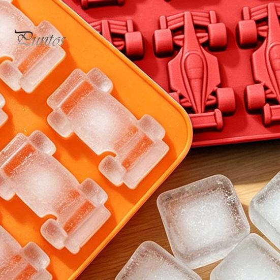 Silikon-Backformen für Kinder Rennauto Eisform, 6 Mulden 3D Kuchen Süßigkeiten Gelee Leicht zu reinigende Schale, Lebensmittelgeeignet Flexibel Form Schokolade Seife,