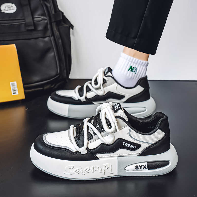Fashion With Lacing Synthetic Leather Hightops Sneakers Men Summer Boots Man Breathable Running Shoes Man Sport Athlete Excercise