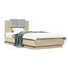 VidaXL Bed Frames with Headboard, Slat Base, Single Bed, Adult Bed for Bedroom Interior, Modern, 3209970