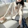 Autumn and Winter New Korean Style Plus Plush Woolen Coat Women's Large Size Loose Versatile Short Women's Woolen Top Jacket