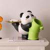 Adorno Caprichoso de Arreglo Floral de Panda para Almacenamiento de Llaves de Sala de Estar - Regalo Perfecto de Inauguración de Casa