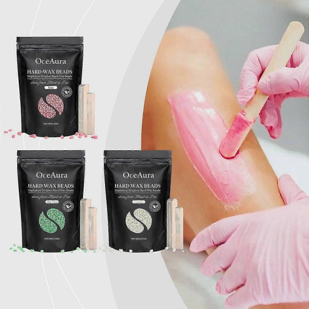 Gentle Wax Beans for Smooth Hair Removal - All Skin Types, Natural Ingredients, Easy & Quick Application, Salon-Quality Results At Home, 112g