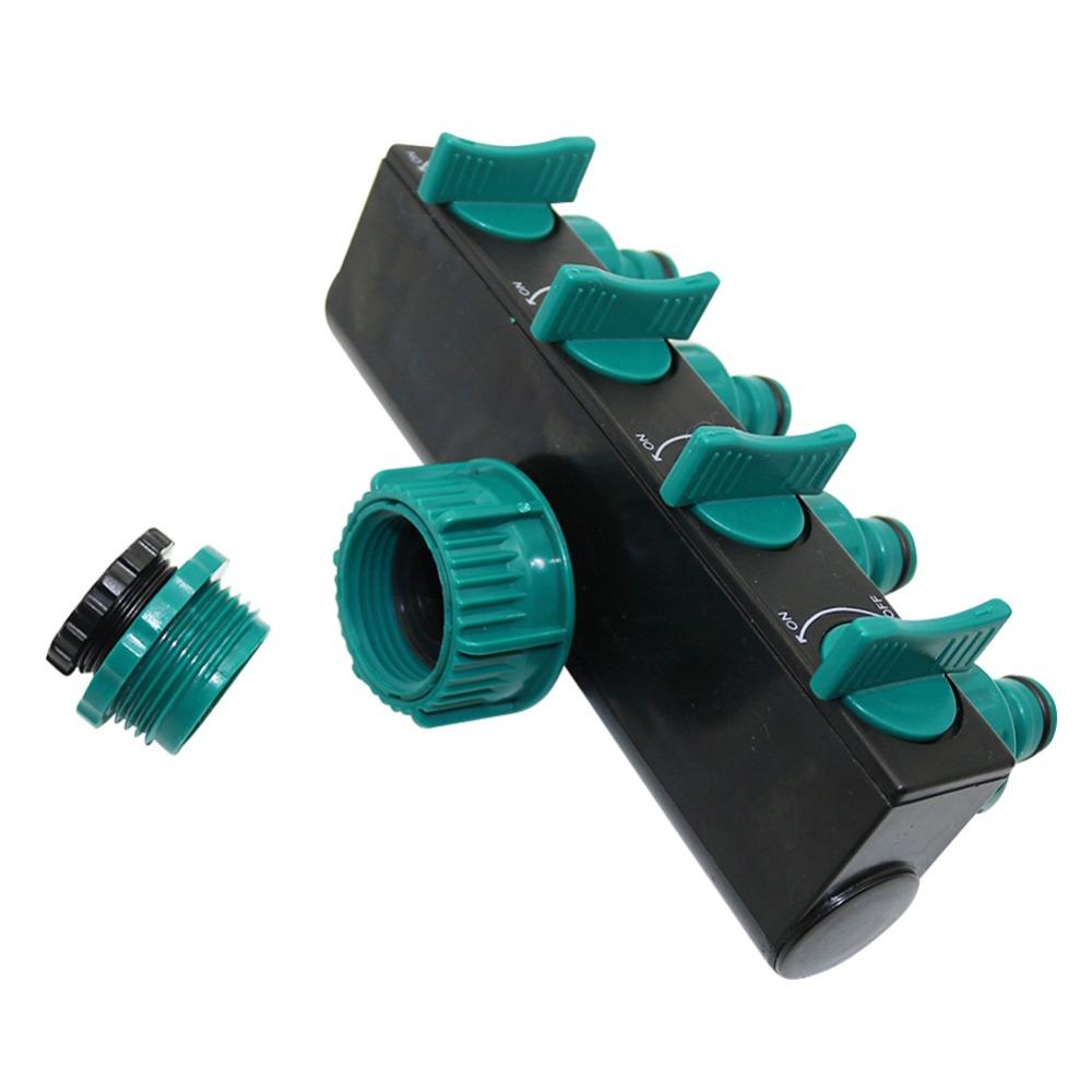 1PC 4-Way Hose Splitters 1" to 3/4" to 1/2" European standard Female Thread Automatic Garden Watering Water Pipe Connectors