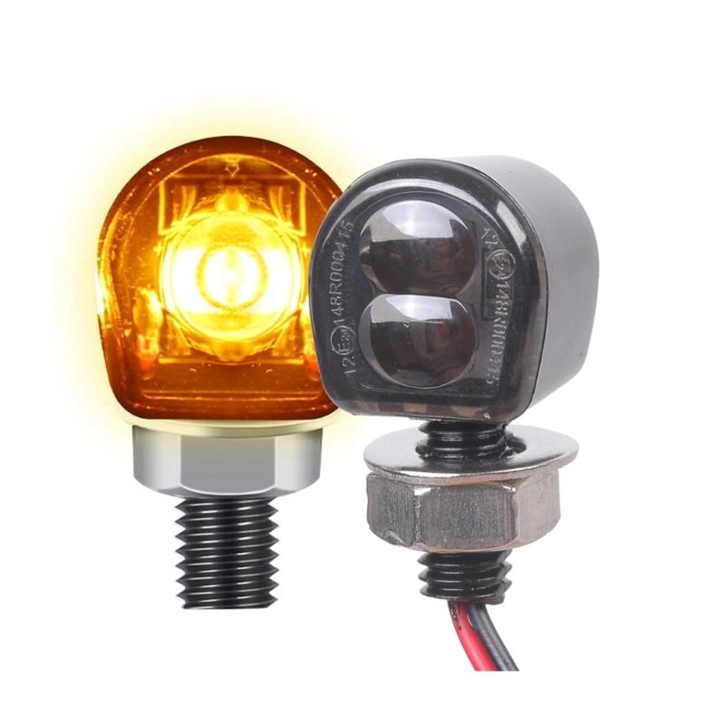 Motorcycle LED Signal Lights 12V Power Sturdy Daytime Visible Indicators Weatherproof Turn Indicator Pair for Bike