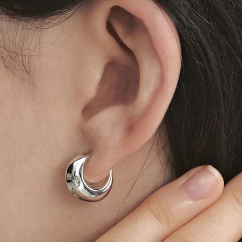 hyeres-lor H Edition Silver (W) Volume Hoop Earrings HL6E42603W9XXX