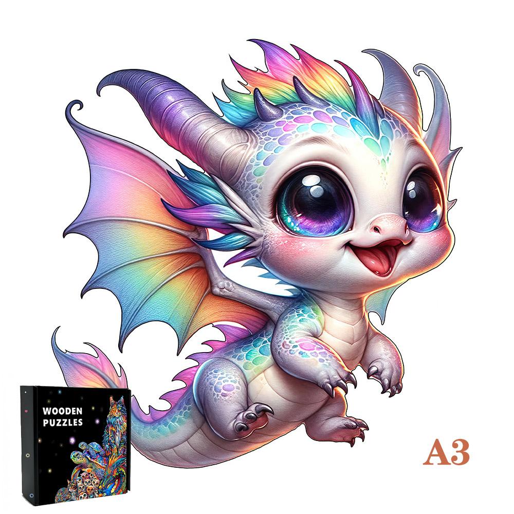 Brain Teaser 3D Wooden Puzzle Ideal for Adult Children Rainbow Fantasy Infant Dragons Animal Irregular Christmas Present Boxs Playthings