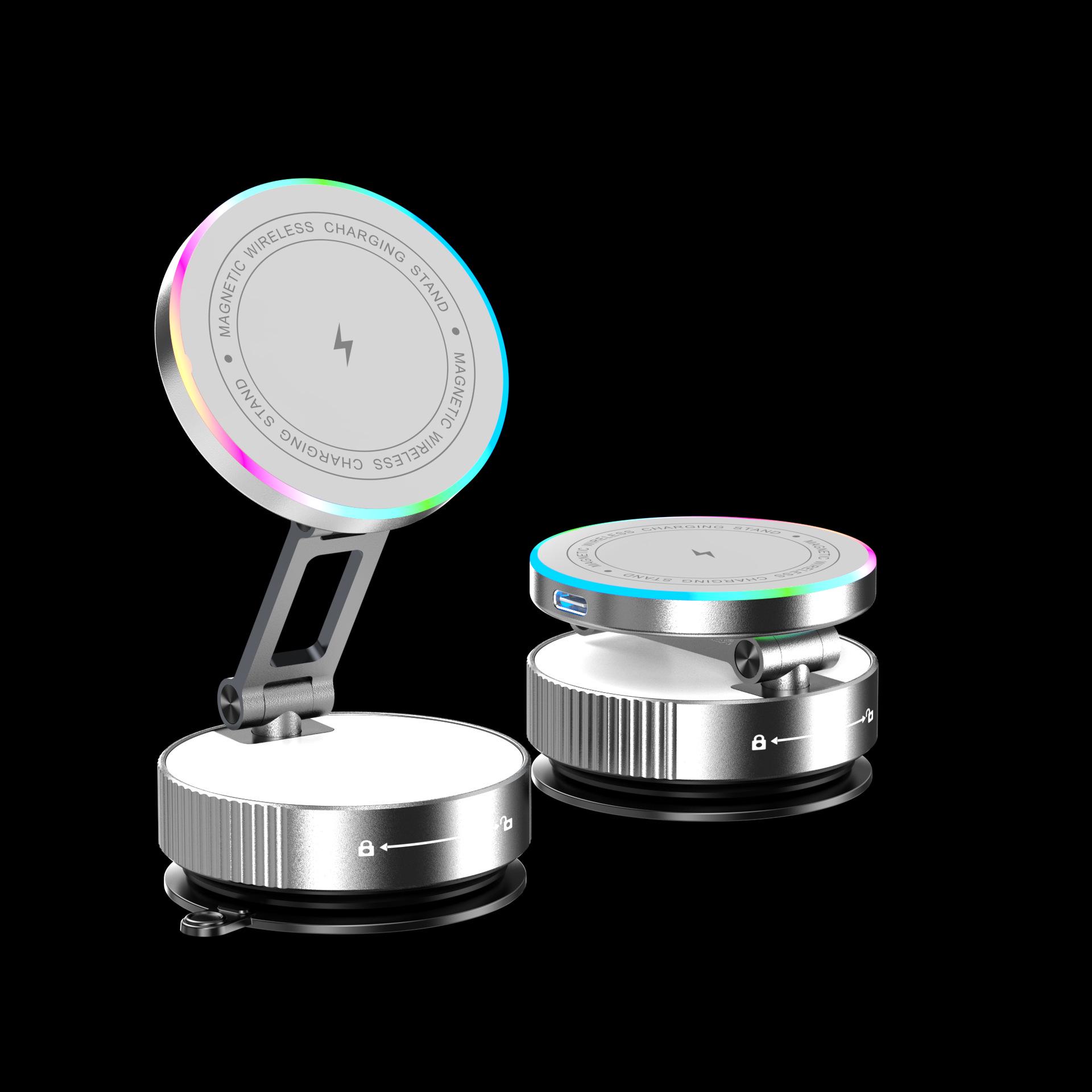 Magnetic Car Phone Holder & 15W Wireless Charger - Model 6822