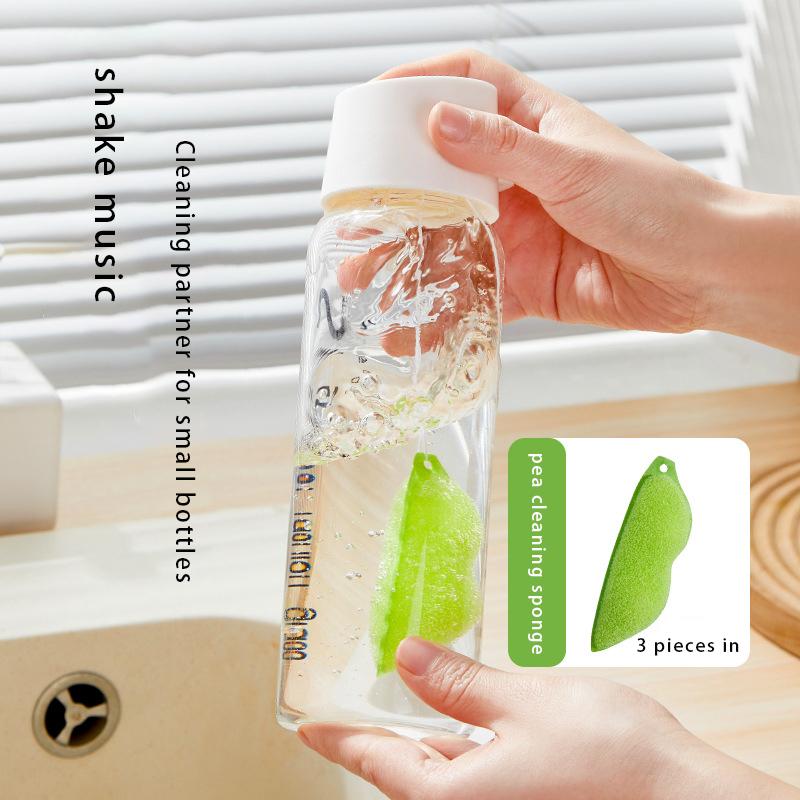 Erbsen-Reinigungsschwamm, Küchenbecher-Reinigungsbürste, Kaffee, Tee, Wein, Getränk, Glasflaschenreiniger, Bürste, Tassenwäscher, Reinigungs-Gadgets