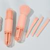 Multi Functional 4 in 1 Makeup Brush with Soft Bristles for Gentle Face Care for Travel or Home Cosmetic Beauty Needs