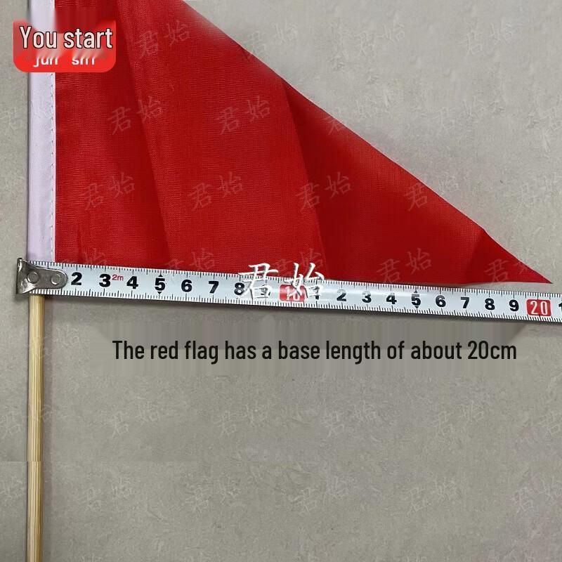 Small Triangular Red Ground Flags
