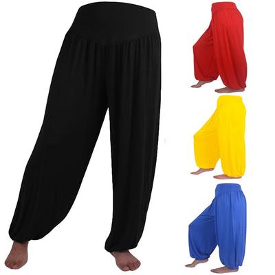 Damen locker sitzende Baumwoll-Yogahose - Elastischer Bund, weiche Freizeithose für Yoga, Tanz, Sport und täglichen Komfort - Verschiedene Farben und Größen